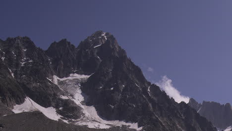Zeitraffer-Bei-Tageslicht-Des-Glacier-D´Argentiere,-Tal-Von-Chamonix
