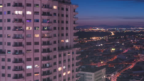 Timelapse-of-Madrid-at-night-from-the-top-of-Hotel-RIU-Plaza-España