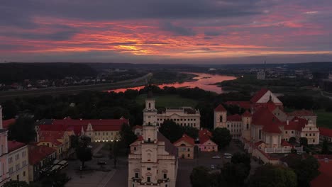 Kaunas-old-town-in-dramatic-summer-evening
