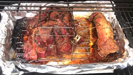 BBQ-bacon-wrapped-pork-roast-and-pork-tender-loin