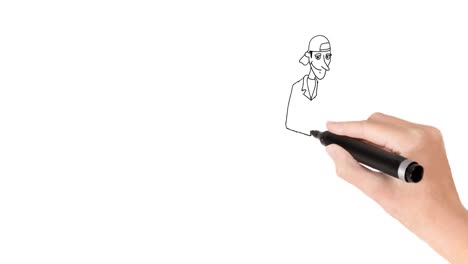 Heimwerker-Computer-Whiteboard-Animation-Der-Arbeitsposition