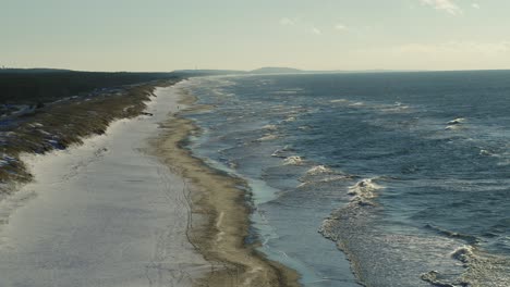 Drone-aerial-view-of-Baltic-Sea