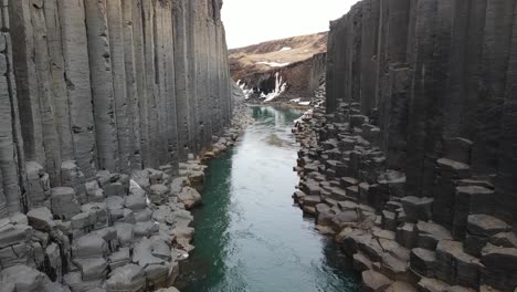 Iceland-Studlagil-Basalt-Columns-By-Drone