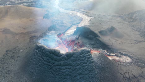 Island-Fagradalsfjall-Vulkanausbruch-Luftdrohne