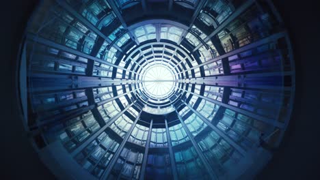 Sci-Fi-Aufzug-Moderne-Architektur.-Spinnen-Futuristisch.-Tunnel
