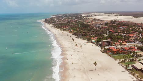 Aerial:-Cumbuco-during-day-with-people-kitesurfing