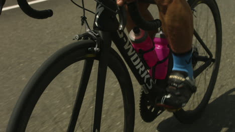 Close-Up-Of-Cyclist-Pedalling