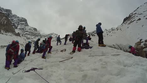 Himalaya-Bergsteiger-Am-Himalaya-Gipfel