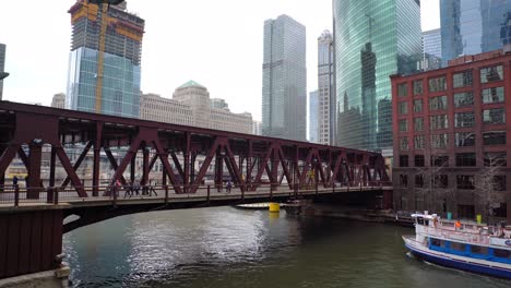 Vistas-Desde-La-Vida-Cotidiana-En-El-Loop,-Chicago