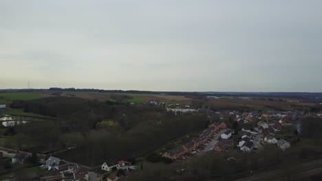Drone-panorama-from-little-town-surrounded-by-fields