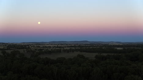 Sonnenuntergang-Antenne-Des-Flusses-Murrumbidgee-Wagga-Wagga-Australien