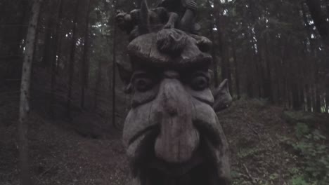A-shot-of-a-very-disturbing-wood-made-statue-
