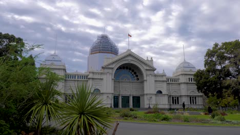 Royal-exhibition-building-under-construction-in-melbourne,-Australia-melbourne-carlton-gardens