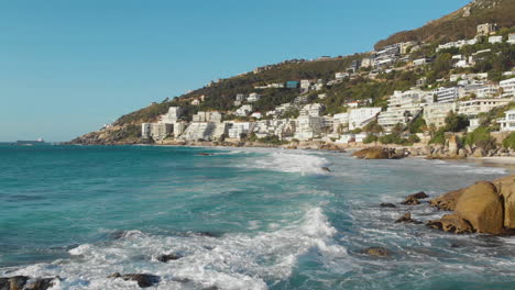 Waves-of-Clifton-Beach,-Cape-Town