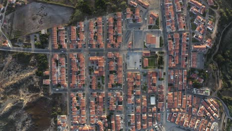 Incredible-top-down-footage-from-Zambujeira-do-Mar,-Portugal