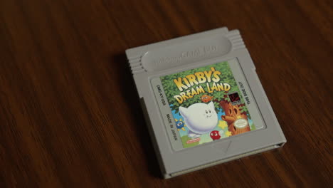 Close-Up-of-a-Kirby's-Dream-Land-Game-Boy-Cartridge