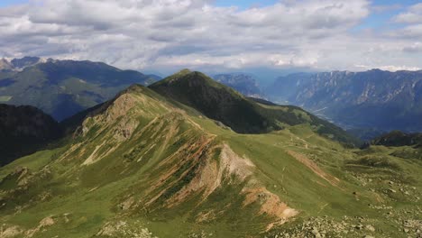 Beautiful-green-mountain-ridge-of-Lagorai-mountain-ridge-in-Italy-on-a-varm-summers-day