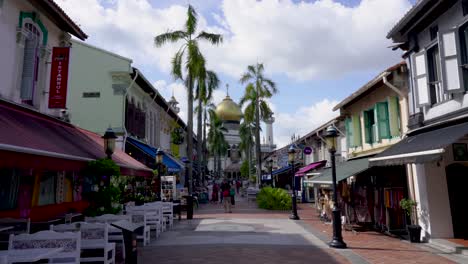 Sultanmoschee-Oder-Masjid-Sultan-Innerhalb-Des-Kampong-Glam-Bezirks,-Singapur