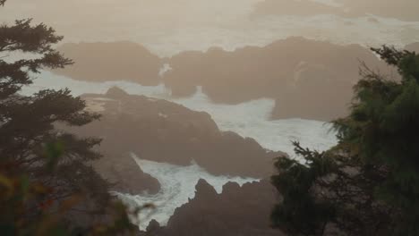 Elevated-View-of-Foggy-Morning-at-Vancouver-Islands-Ucluelet-Peninsula