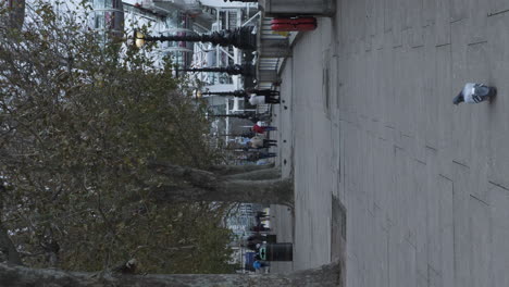 Frau,-Die-Während-Der-Sperrung-In-London-Auf-Dem-Queens-Walk-Läuft