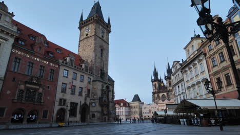 Old-Town-Prague,-Czech-Republic,-During-Covid-19-Virus-Outbreak-and-Lockdown