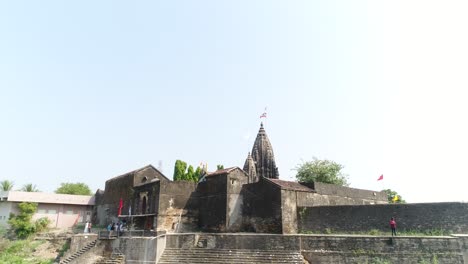 Antiguo-Templo-Indio,-Punto-De-Referencia-De-La-Arquitectura-India,-Templo-Hindú-Religioso-Tradicional,-Estilo-Vintage,-Mumbai,-Bangalore,-Ahmedabad,-20