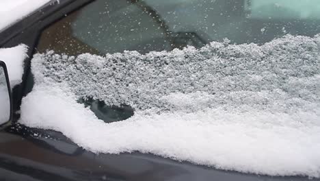 snow-on-car-in-winter-stock-video-stock-footage