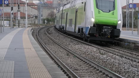 Front-View-of-a-Regional-Train-Arriving-at-Station