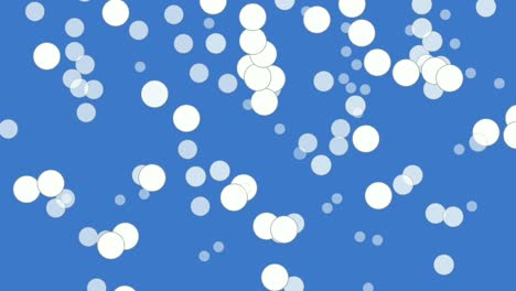 Drop-down-white-ball-cartoon-animation-on-blue-background