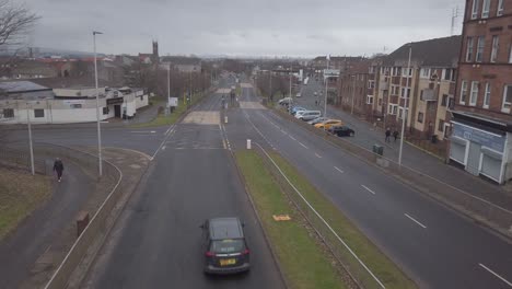 A-wide-shot-of-a-dual-carriageway-in-Rutherglen-during-the-Coronavirus