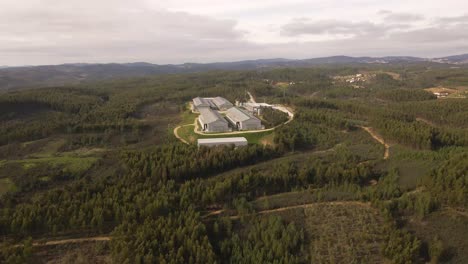 4k-Luftaufnahme-Einer-Drohne,-Die-Sich-Einem-Hühnervogel-In-Rica-Granja-Proença-A-Nova-Portugal-Nähert