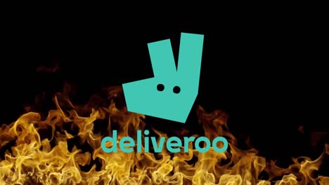 Icono-Del-Logotipo-De-Deliveroo-En-Llamas