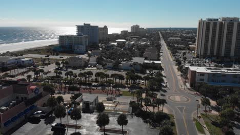 Jacksonville-Beach:-Aerial-View-of-Condos-and-Houses-With-Ocean-in-Background