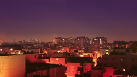 Feuerwerk-über-Der-Skyline-Der-Stadt-Bangalore-Bei-Nacht