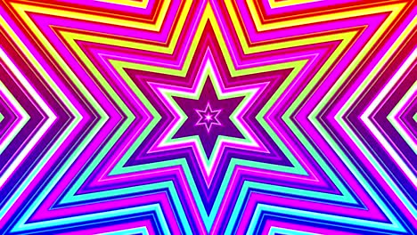 Sterne-Zoomen-Farben-Bewegung-Hintergrund