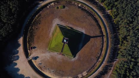 Aerial-Top-Down-View-Spinning-Anti-Clockwise-View-Of-Pyramid-of-Austerlitz