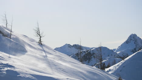 Impresionante-Paisaje-De-Los-Alpes-Eslovenos-En-Un-Día-De-Invierno