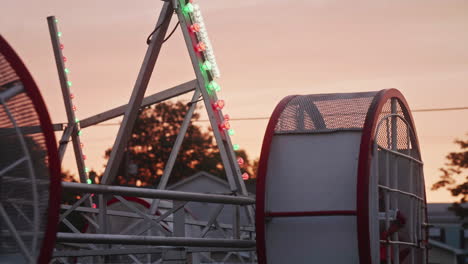 Children-riding-in-Looper-ride-at-small-town-carnival-in-Pennsylvania,-Slow-Motion