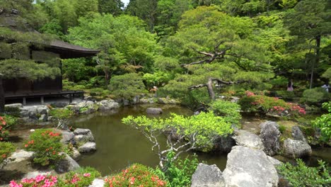 Togu-do---Pabellón-Y-Estanque-Del-Templo-Budista-Ginkaku-ji-En-Kyoto