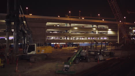 Trabajos-De-Construcción-En-El-Aeropuerto-Laxo-Por-La-Noche