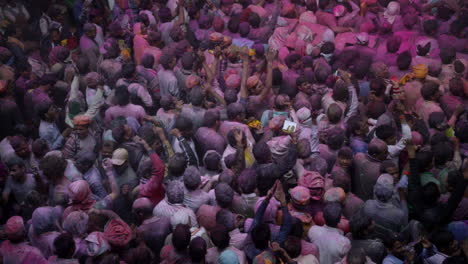 A-crowd-of-people-packed-together-for-a-holi-celebration