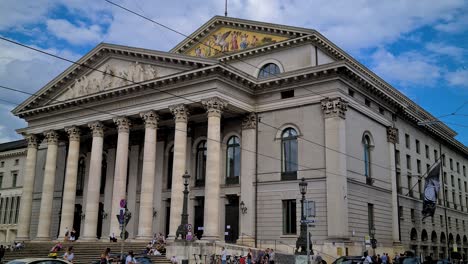 National-Theatre-in-Munich,-Germany,-Bavarian-State-Opera-and-Ballet-Building