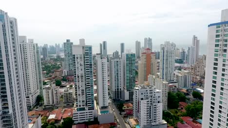 Aerial-drone-footage-of-residential-buildings-area-in-Panama-city