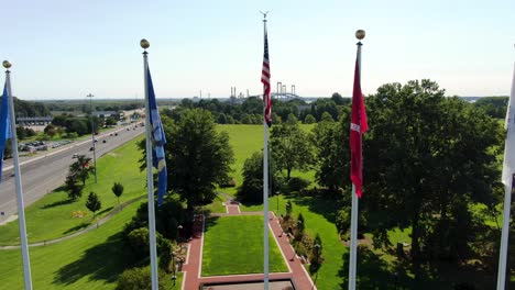 American-military-service,-flags-of-branches-of-armed-services,-Army,-Marine-Corps,-Navy,-Air-Force,-Coast-Guard