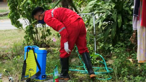 spraying-by-health-workers-during-the-covid-19-pandemic,-central-java,-Indonesia,-October-22,-2020
