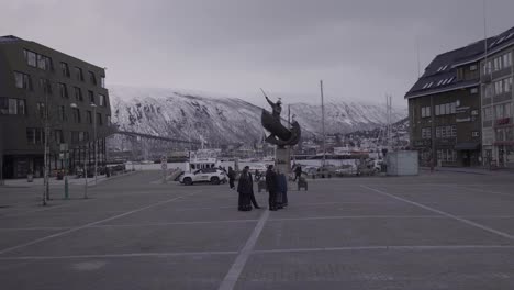 People-wearing-the-bunad-costume-during-the-Norwegian-Constitution-day-in-Tromso