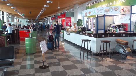Internationaler-Flughafen-Ljubljana.-Menschen-Im-Terminal