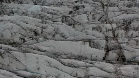 Looking-down-at-Iceland-Glacier-Aerial-4K