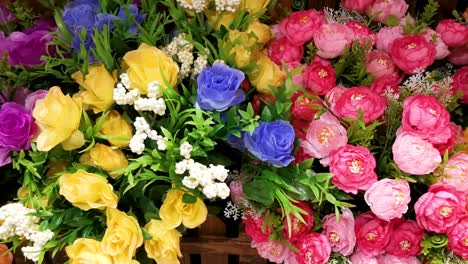 Colorful-fake-flower-pot-decoration