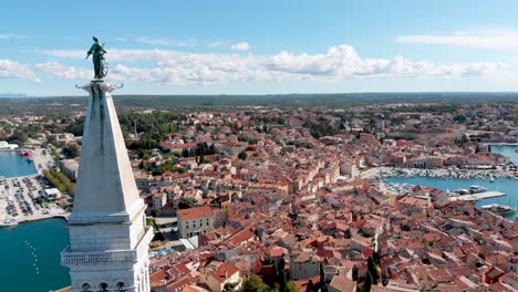 Religious-Europe-Church-Tower-in-Rovinj-City-in-Croatia